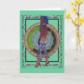 ハッピーバースデー対女素晴らし – スチームパンク カード (黄色い花)