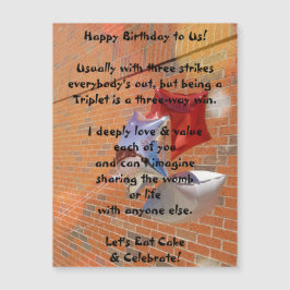 ハッピーバースデー対米三つ連磁気カード