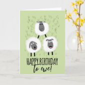 ハッピーバースデー対羊農家 カード (黄色い花)