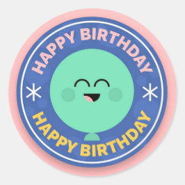 ハッピーバースデー封筒用シール ラウンドシール