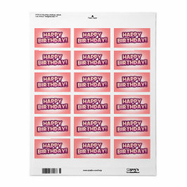 ハッピーバースデー封筒/小包の挨拶シール3 ラベル