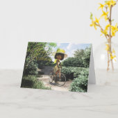 ハッピーバースデー小さな女の子オンフットパスバイ カード (黄色い花)