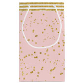 ハッピーバースデー小さな女の子バレエトゥンスリッパ スモールペーパーバッグ (裏面)