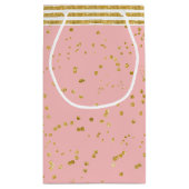 ハッピーバースデー小さな女の子バレエトゥンスリッパ スモールペーパーバッグ (裏面)