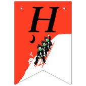 ハッピーバースデー小さな少年たちスノードスノーレッド バンティングフラッグ (第1の旗)