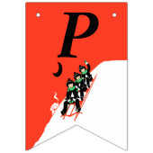 ハッピーバースデー小さな少年たちスノードスノーレッド バンティングフラッグ (第3の旗)