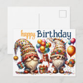 ハッピーバースデー小人 ポストカード (正面/裏面)