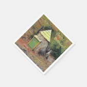 ハッピーバースデー小妖精や小人ハウス スタンダードカクテルナプキン (角)