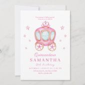 ハッピーバースデー小王女馬車 招待状 (正面)