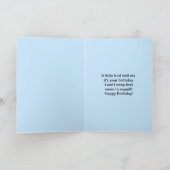 ハッピーバースデー小鳥ユーモア カード (内部)