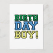 ハッピーバースデー少年！楽しいパーティー カラフルな青春 クール ポストカード (正面)