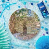 ハッピーバースデー履歴バフ ペーパープレート (パーティー)