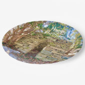 ハッピーバースデー履歴バフ ペーパープレート (アングル)