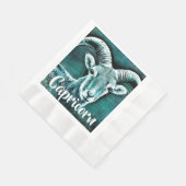 ハッピーバースデー山羊座占星術〔占星術の〕十二宮図ヤギ 縁ありランチョンナプキン (角)