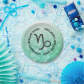 ハッピーバースデー山羊座占星術〔占星術の〕十二宮図 ペーパープレート (パーティー)