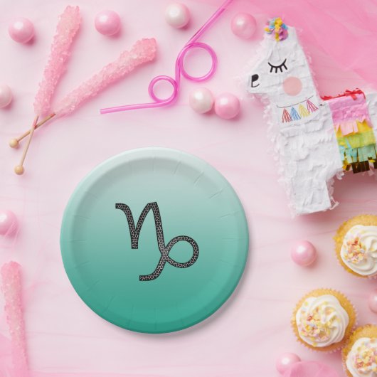 ハッピーバースデー山羊座占星術〔占星術の〕十二宮図 ペーパープレート (パーティー)