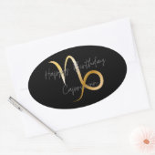 ハッピーバースデー山羊座 楕円形シール (封筒)