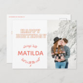 ハッピーバースデー常に遅いおもしろい写真 ポストカード (正面/裏面)