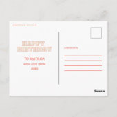 ハッピーバースデー常に遅いおもしろい写真 ポストカード (裏面)