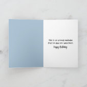 ハッピーバースデー帽をかぶった飼い犬 カード (内部)