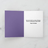 ハッピーバースデー帽子の脂肪猫用パーティー シーズンカード (内部)