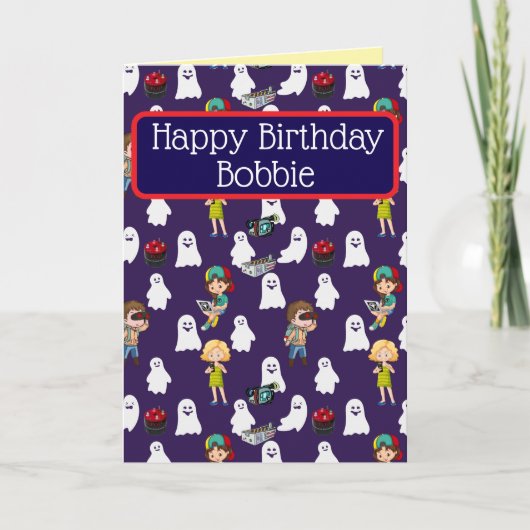 ハッピーバースデー幽霊ラングラーグリーティングカード 招待状 (正面)