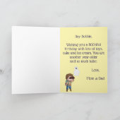 ハッピーバースデー幽霊ラングラーグリーティングカード 招待状 (内部)