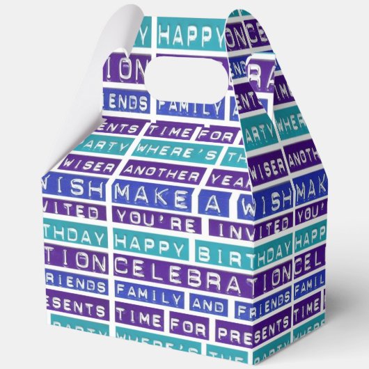 ハッピーバースデー引用文お気に入りギフトボックス フェイバーボックス (正面)