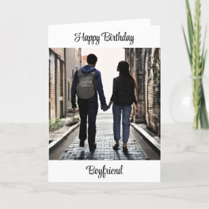 ハッピーバースデー彼氏 Couple Holding Hands カード