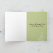 ハッピーバースデー従業員ツリーグリーン カード (内部)