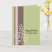 ハッピーバースデー従業員ツリーグリーン カード (黄色い花)