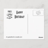 ハッピーバースデー忍び込む ポストカード (裏面)