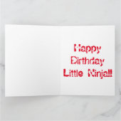 ハッピーバースデー忍者ウォリアーと2つのカタナ カード (内部)
