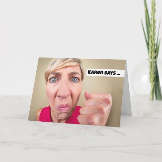 ハッピーバースデー怒カレンユーモア シーズンカード (正面)