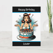 ハッピーバースデー恋人、彼のための誕生日 カード (正面)