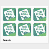 ハッピーバースデー恐竜のシール スクエアシール (シート)