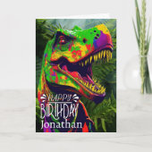 ハッピーバースデー恐竜ジャングルローラーカード カード (正面)