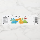 ハッピーバースデー恐竜ボーイディーノパーティー ペットボトルラベル (シングルラベル)