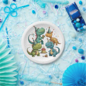 ハッピーバースデー恐竜紙プレート ペーパープレート (パーティー)