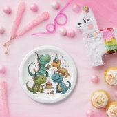 ハッピーバースデー恐竜紙プレート ペーパープレート (パーティー)