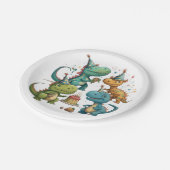 ハッピーバースデー恐竜紙プレート ペーパープレート (アングル)