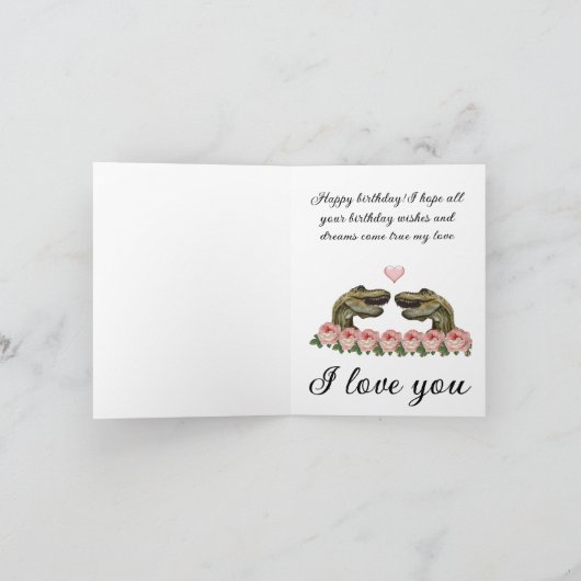 ハッピーバースデー恐竜 カード (内部)