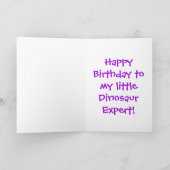 ハッピーバースデー恐竜 カード (内部)