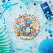 ハッピーバースデー恐竜 ペーパープレート (パーティー)