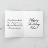 ハッピーバースデー息子グリーティングカード カード (内部)