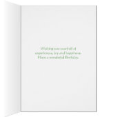 ハッピーバースデー愛らしい花で言う (内側 (右))