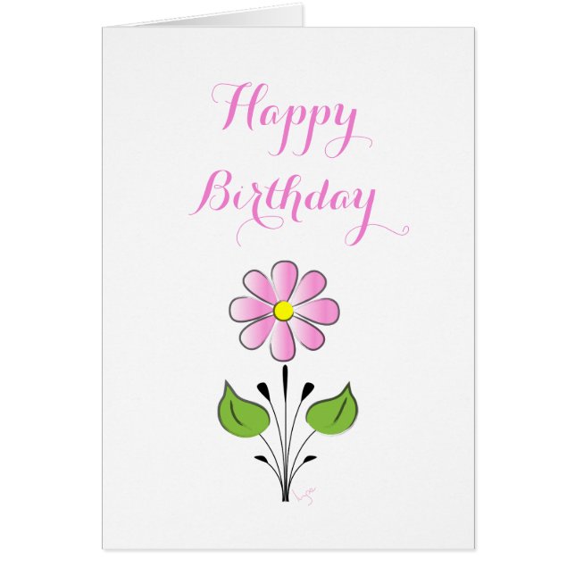 ハッピーバースデー愛らしい花で言う (正面)