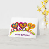 ハッピーバースデー愛凧の挨拶状 カード (黄色い花)