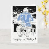 ハッピーバースデー愛好家のための音楽カード カード (黄色い花)