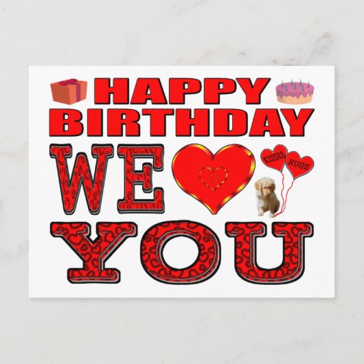 ハッピーバースデー愛 ポストカード (正面)